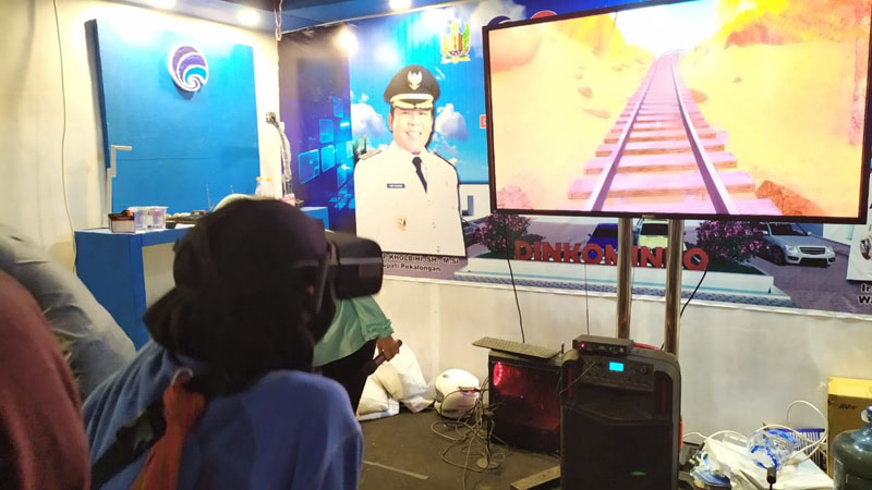 Ada Game VR di Stand Dinkominfo di PRK yang Bisa Melatih Sensor Motorik