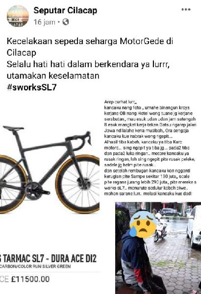 Motor Nabrak Sepeda Seharga Mobil, Diminta Ganti Rugi Rp 130 Juta