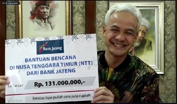 Hasil Konser Virtual Dikirimkan Ganjar untuk Korban Bencana di NTT