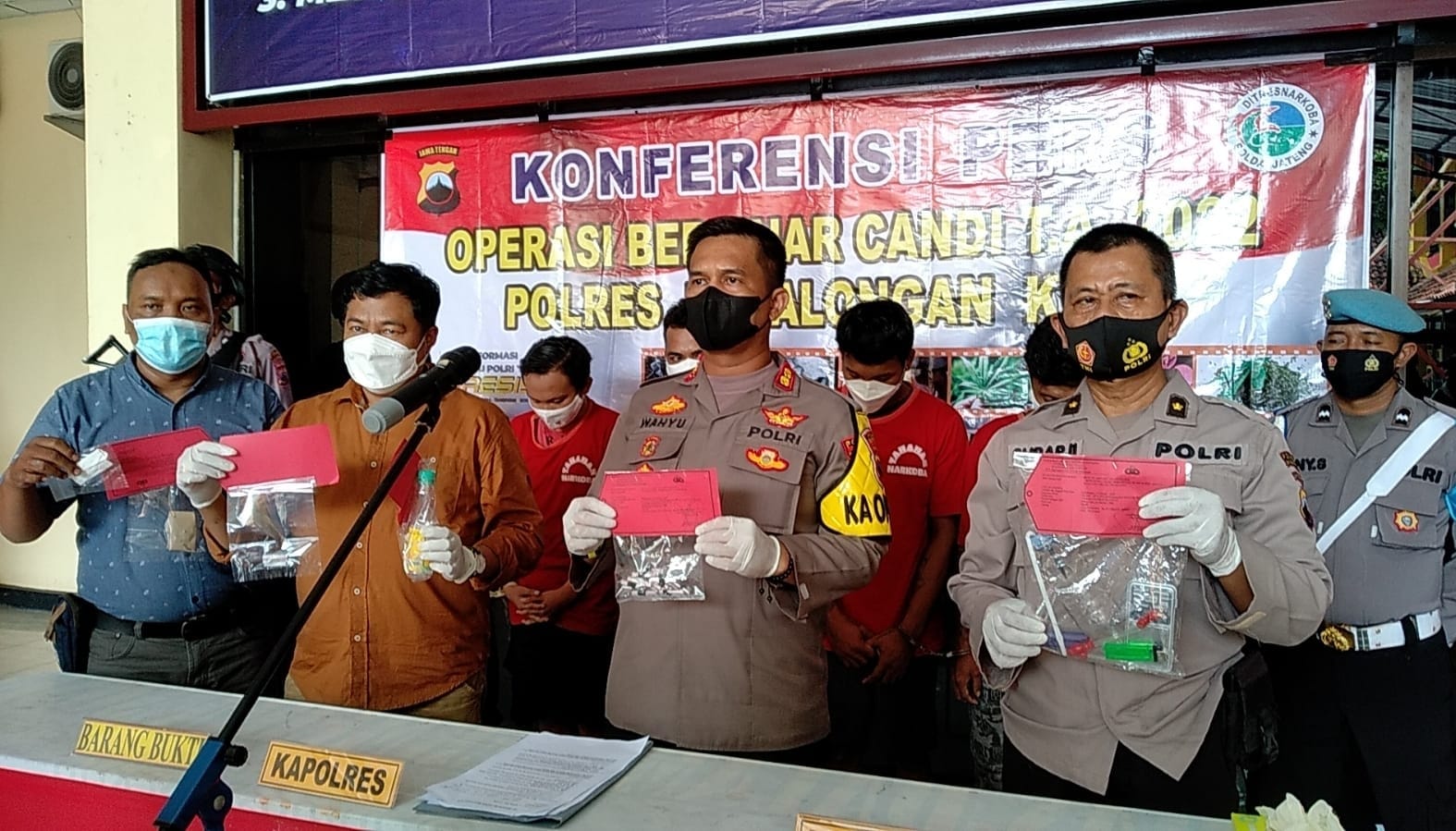 Operasi Bersinar, Sat Narkoba Polres Pekalongan Kota Tangkap 7 Tersangka