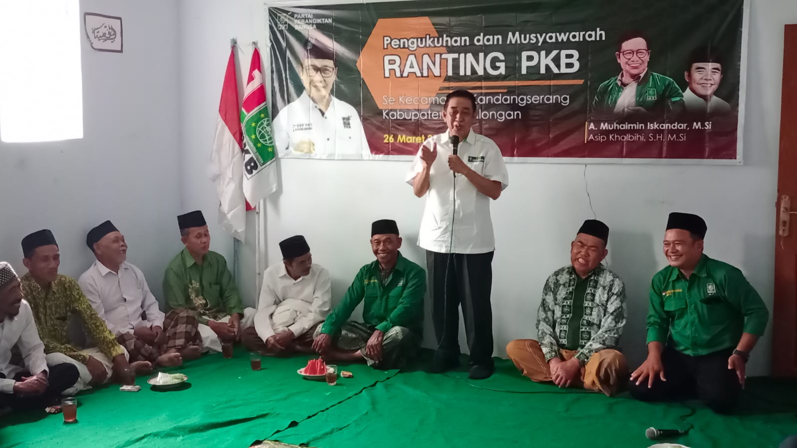 Kundapil, Bisri Romly Hadiri Pengukuhan dan Musyawarah Ranting se Kecamatan Kandangserang