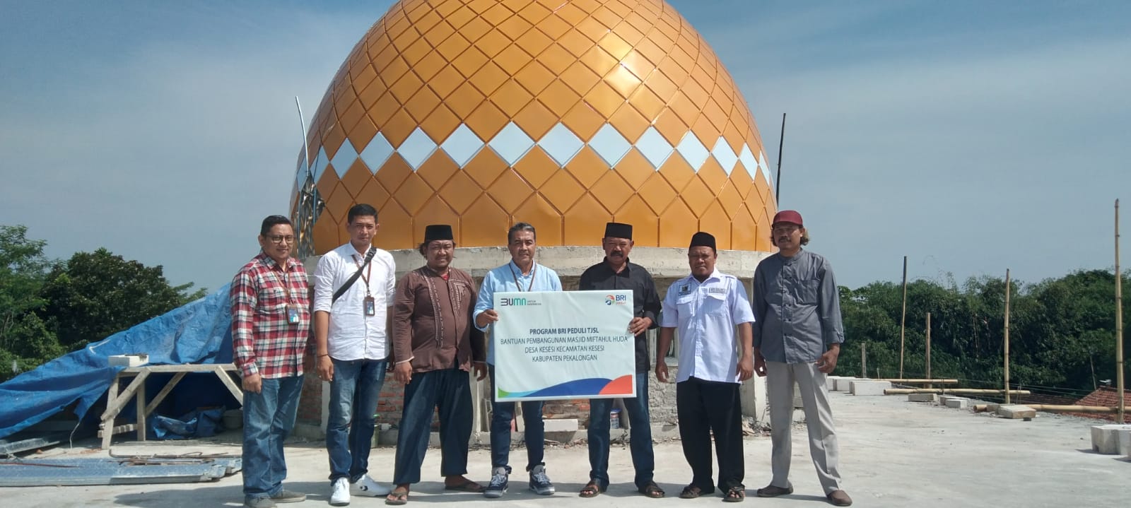BRI Peduli menyalurkan bantuan Pembangunan Masjid Miftahul Huda Kesesi