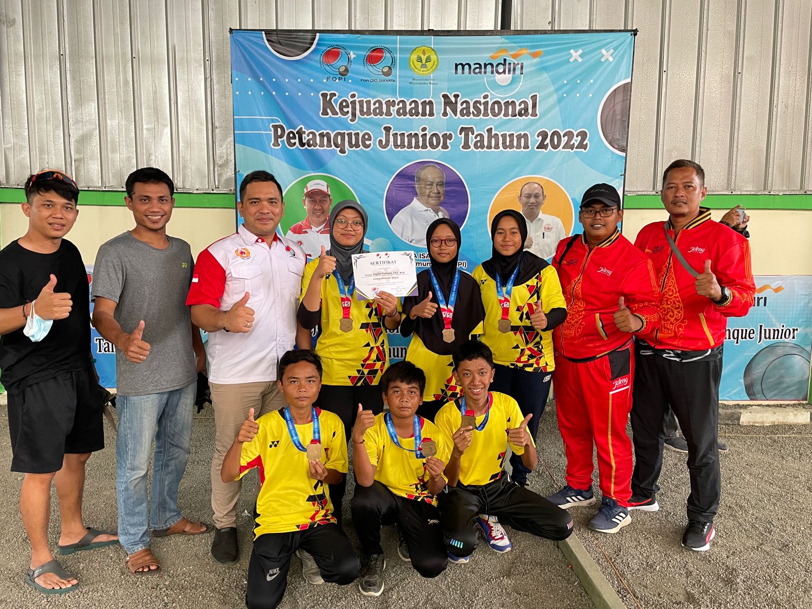 Atlet Petanque Batang Raih Perunggu di Kejurnas Petanque Junior 2022