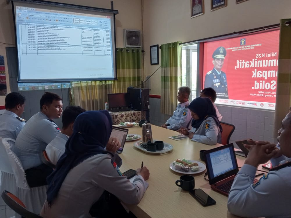 Rupbasan Kelas I Pekalongan Laksanakan Apel dan Rapat Dinas Tutup Tahun 2022