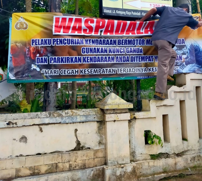 Daerah Rawan Kejahatan Dipasang Spaduk
