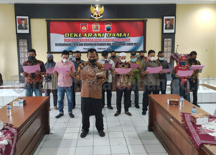 Para Calon Kades Deklarasikan Pilkades Damai