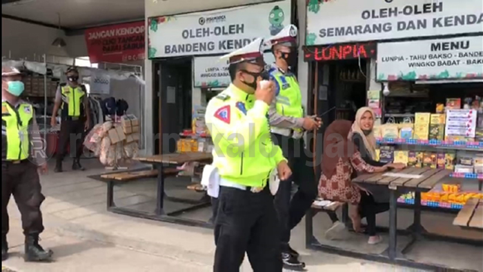 Simulasi, Pemudik Dihimbau Tinggalkan Rest Area 389 B